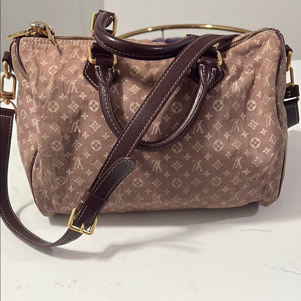 Louis Vuitton Brown Monogram Satchel with Iconic Design